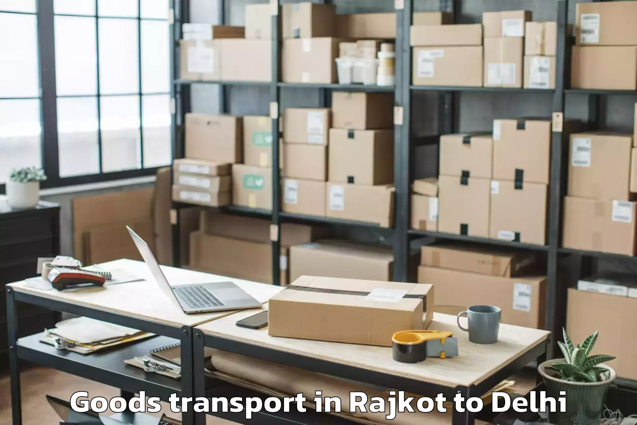 Get Rajkot to D Mall Pitampura Goods Transport